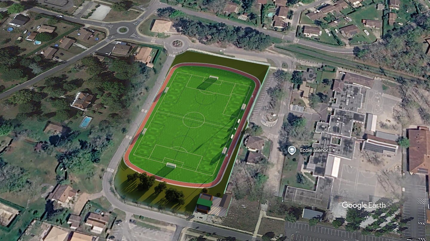 Stade Suzon — insertion du projet sur le site existant